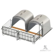 Teļu māja CalfHouse Premium XL ar dubultžogu – 2 daļu komplekts