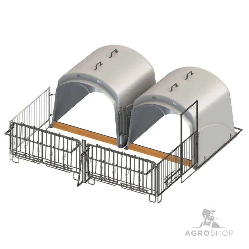 Teļu māja CalfHouse Premium XL ar dubultžogu – 2 daļu komplekts