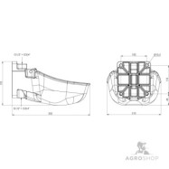 Plastmasas dzirdne Kerbl KN50 zemspiediena