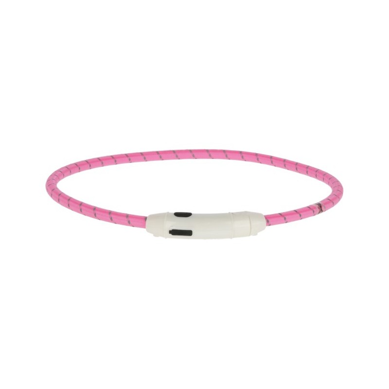 LED kakla siksna MaxiSafe 65cm rozā