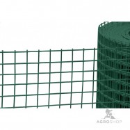 Zaļš metināts žogs 19x19x1,4mm ar PVC pārklājumu 1,00x25m