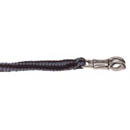Lead rope Hippo, panic-hook, black/silver