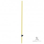 Round fibreglass post 125 cm, Ø 12 mm, yellow, with spade