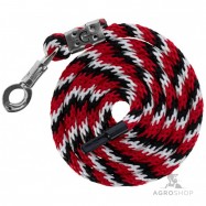 Lead rope Mustang, panic-hook, red/black/white