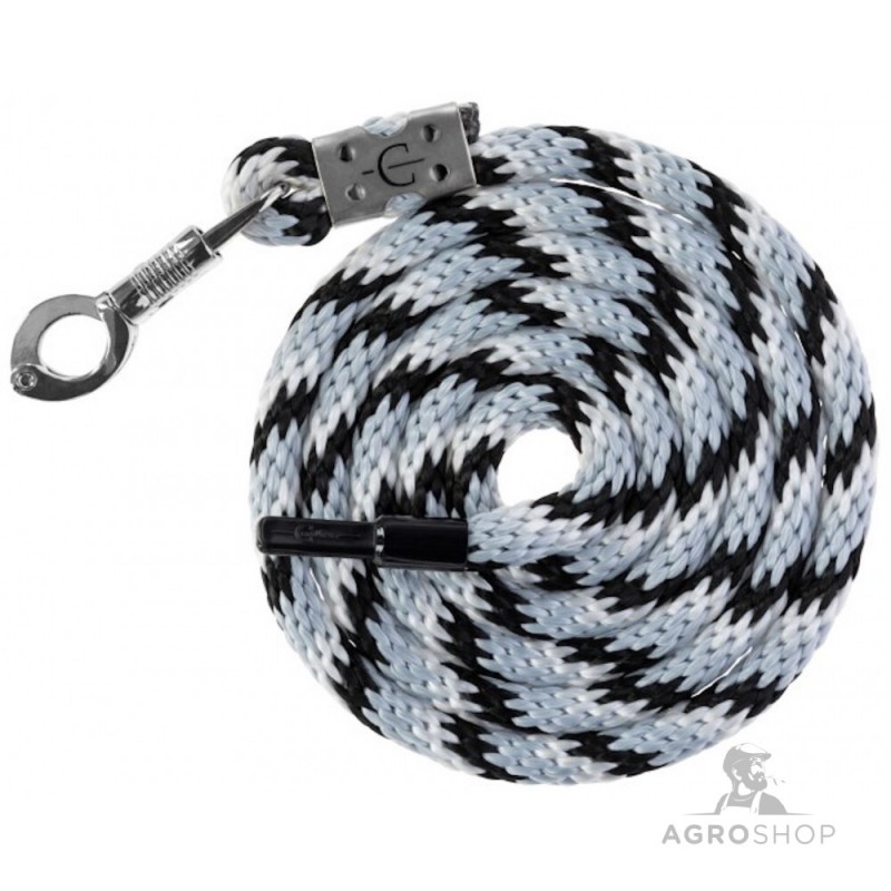 Lead rope Mustang, panic-hook, silver/black/white