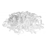 Rubber bands silicone, white, 500 pcs/PK