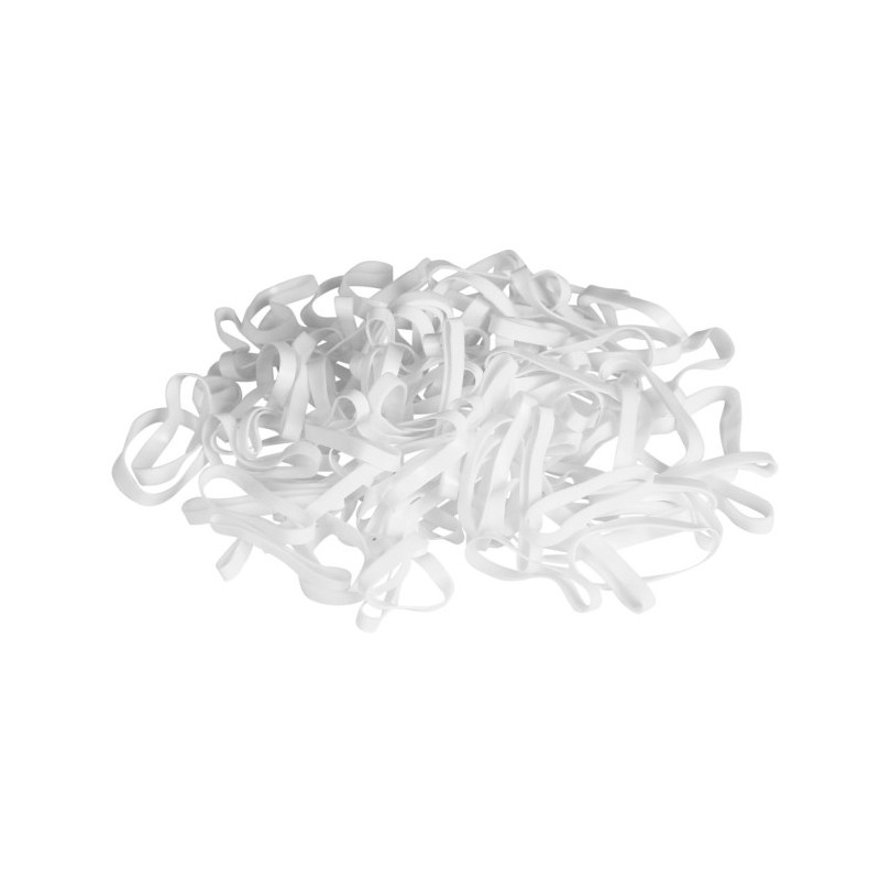 Rubber bands silicone, white, 500 pcs/PK