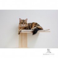 Wall-Mtd Cat Tree Timber f. Cats, natural/grey