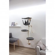 Wall-mounted cat tree Dolomit   2.0 Tofana 160x(75)cm, grey