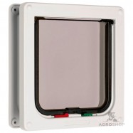 Cat Mate 4-way locking cat flap w. door liner 50mm, white