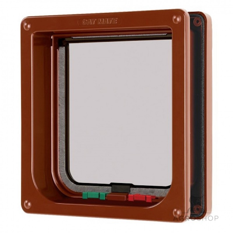 4-Way locking cat brown flap with door liner