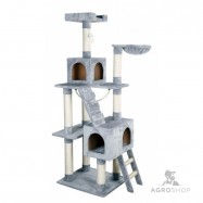 Cat Tree Square, grey, 59x50x178cm