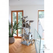 Cat Tree Square, grey, 59x50x178cm