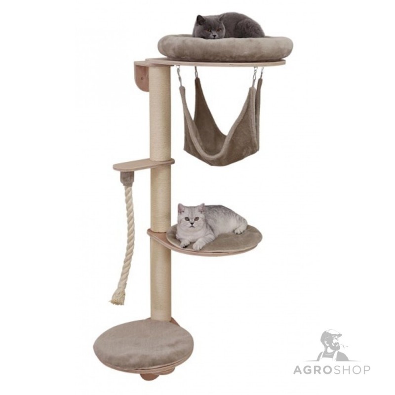 Wall Cat Tree Dolomit Grappa 80x53x204, taupe