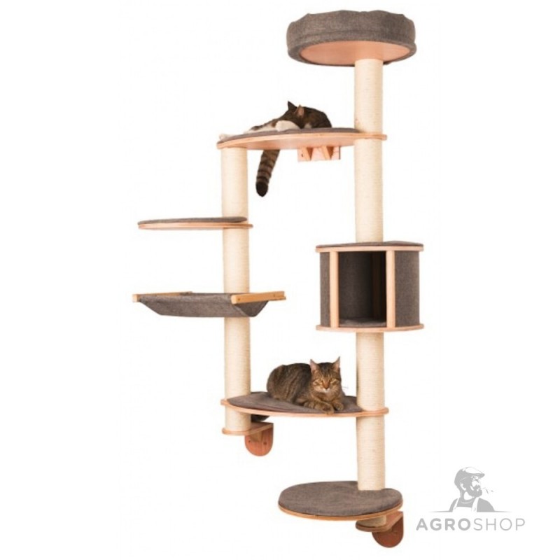 Wall-mounted cat tree Dolomit  XL Tofana, 185cm grey