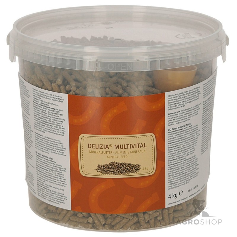 Vitamīni zirgiem Delizia MultiVital Pellets 4kg