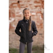 Jāšanas jaka Covalliero HybridJacket Kids, melna 140/146