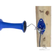 Elektriskā gana žoga vārtu rokturis  Premium Stainless zils