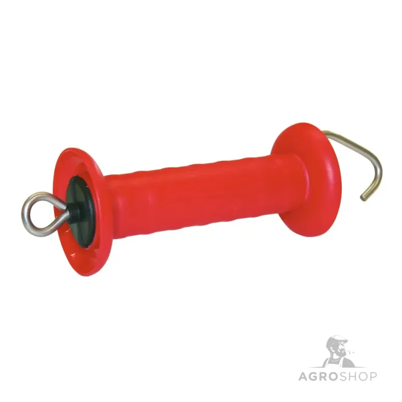 Elektriskā gana žoga vārtu rokturis Premium Stainless sarkans