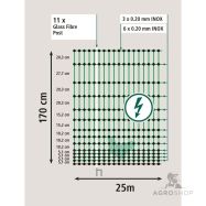 Elektriskā gana žogs AKO PoultryNet Maxi 1,7 × 25m