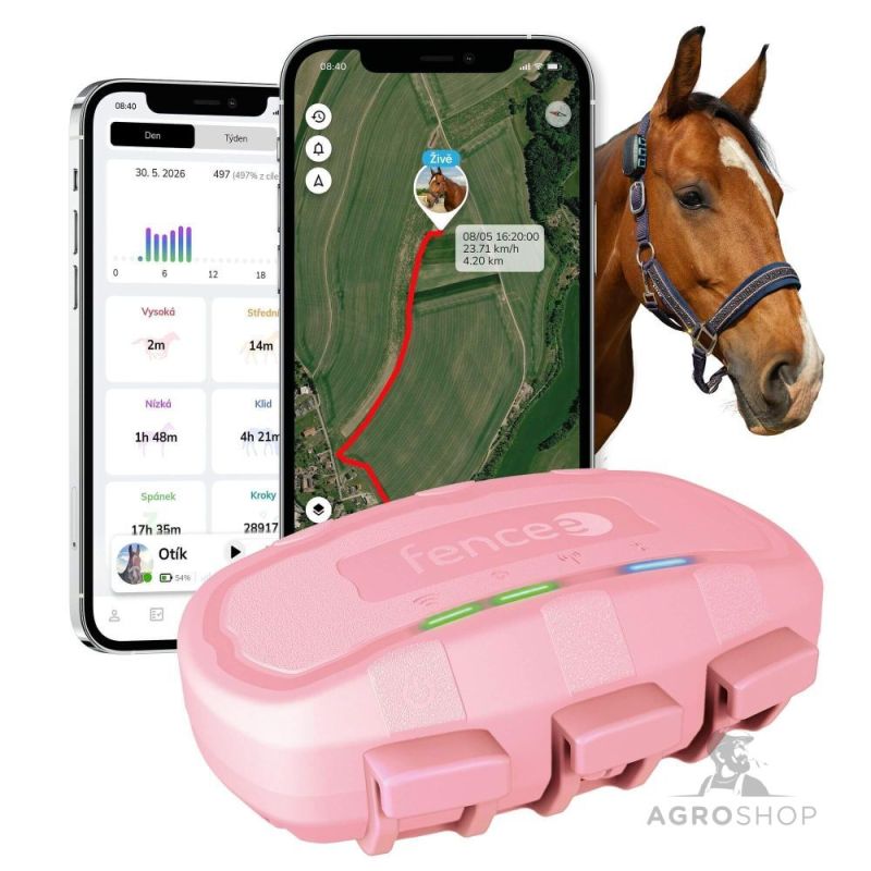 GPS izsekotājs zirgiem FENCEe EquiGPS Track, rozā