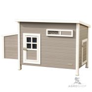 Vistu kūts Barney plastmasas 137x73x83 cm, pelēka