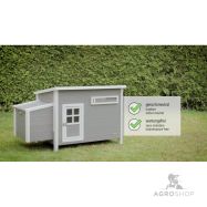 Vistu kūts Barney plastmasas 137x73x83 cm, pelēka