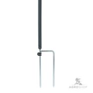 Rezerves stabs PoultryNet Premium tīklam 122 cm ar atbalstu, pelēks