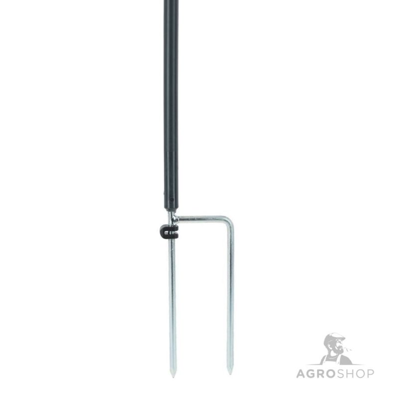 Rezerves stabs PoultryNet Premium tīklam 122 cm ar atbalstu, pelēks