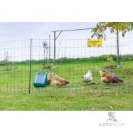 Elektriskais žogs putniem PoultryNet Premium 1,06x50m ar dubultajiem asmeņiem