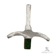 Metāla žoga stabs T-Post 152 cm, zaļš/balts